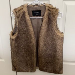 faux fur vest